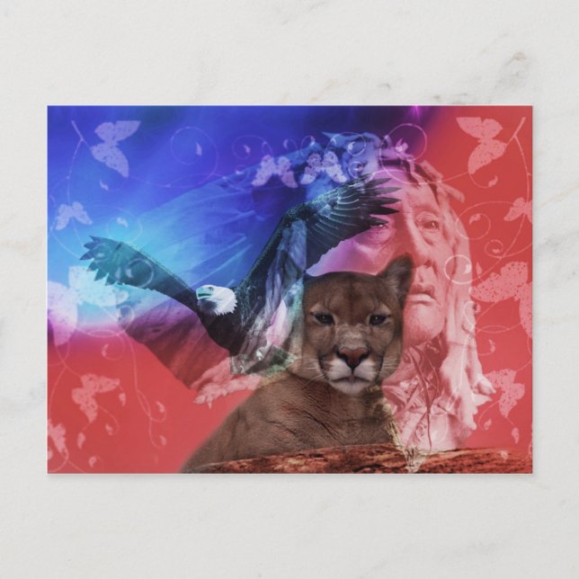 Carte Postale Chef Native American Indian (Devant)