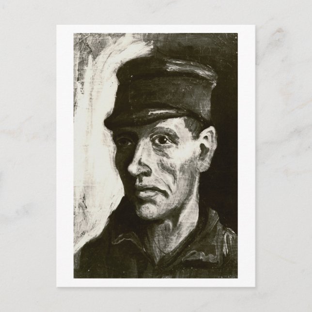 Carte Postale Chef Paysan avec Casquette, Vincent van Gogh (Devant)