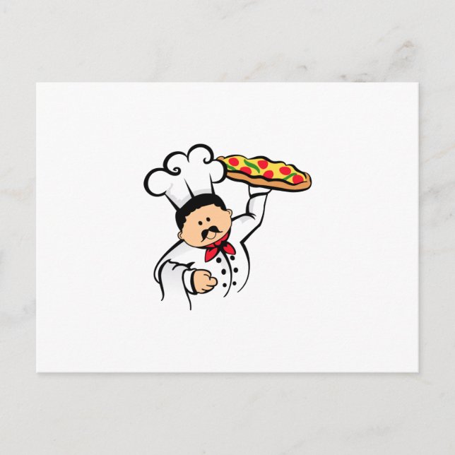 CARTE POSTALE CHEF PIZZA (Devant)