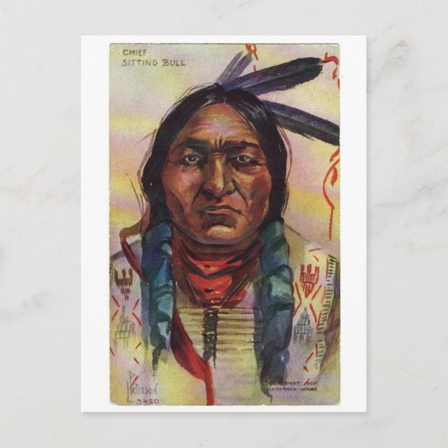 Carte Postale Chef Sitting Bull (Devant)