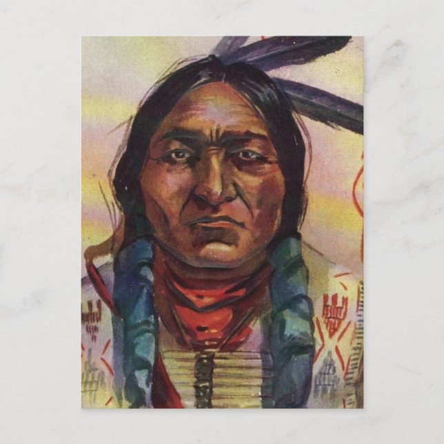 Carte Postale Chef Sitting Bull (Devant)