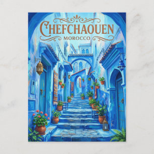 Carte Postale Chefchaouen Allée Bleue Maroc