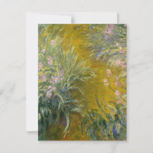 Carte Postale Chemin à travers les iris, Monet