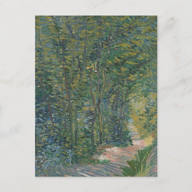 Carte Postale Chemin dans les Bois par Vincent Van Gogh, 1887 Ca (Devant)