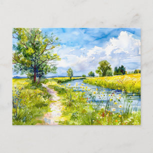 Carte Postale Chemin de campagne menant à la rivière Havelland A