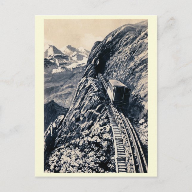 Carte Postale Chemin de fer à crémaillère du Pilatus (Devant)