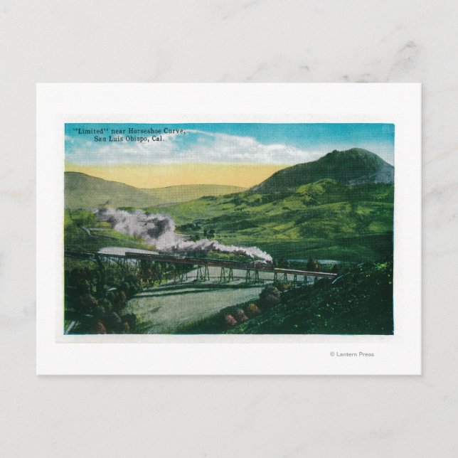 Carte Postale Chemin de fer limité près de Horseshoe Curve (Devant)