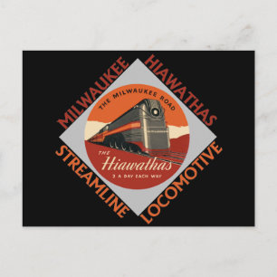 Carte Postale Chemin de fer Milwaukee Hiawatha