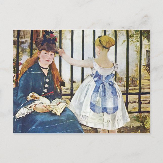 Carte Postale Chemin de fer par Edouard Manet (Devant)