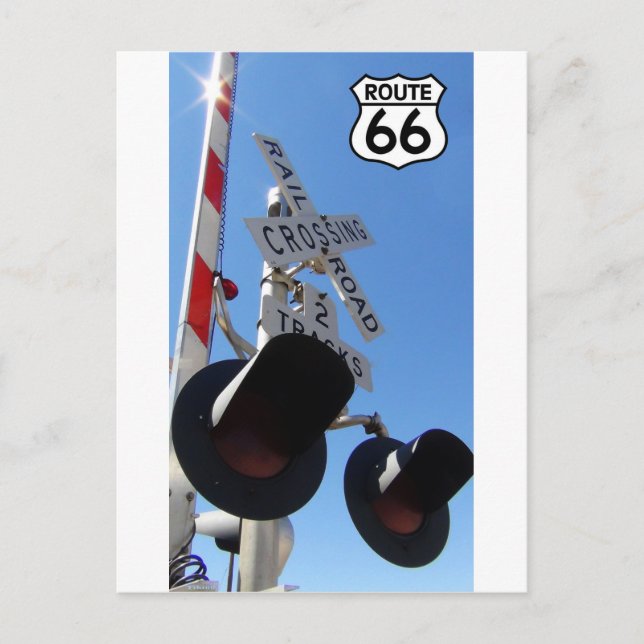 Carte Postale chemin de fer Route 66 Bouclier (Devant)