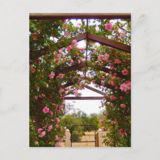 Carte Postale Chemin de fleurs couvert
