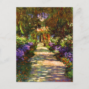 Carte Postale Chemin du jardin par Claude Monet