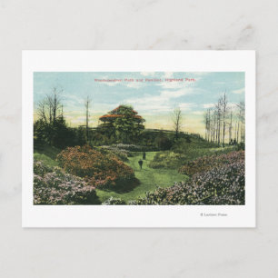 Carte Postale Chemin et pavillon Rhododendron de Highland Park