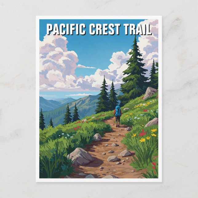 Carte Postale Chemin Pacific Crest (Devant)