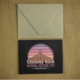 Carte Postale Cheminée Rock Nebraska Impression Vintage - Rétro 