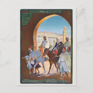 Carte Postale Chemins de fer Marocains Maroc Poster vintage 19