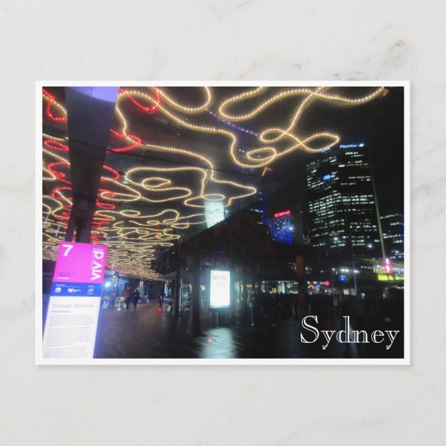 Carte Postale chemins lumineux sydney vivid (Devant)