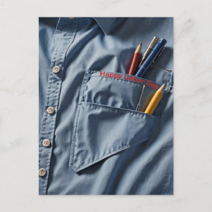 Carte Postale Chemise bleue