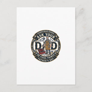 Carte Postale Chemise de réparation de papa de la fête des pères