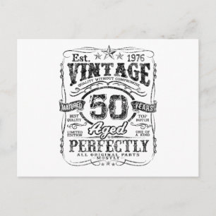 Carte Postale Chemise Édition Limitée Vintage 1976 50 Ans 50t
