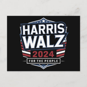 Carte Postale Chemise HarrisWaltz 2024 KamalaHarris TimWaltz 202