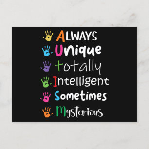 Carte Postale Chemise Kindness sensibilisation sur l'autisme tou