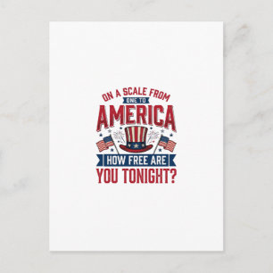 Carte Postale Chemise Patriotique Américaine À Quel Point Êtes-V