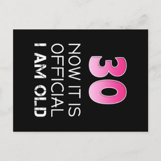 Carte Postale Chemise pour les 30 ans des femmes. Maintenant c'e