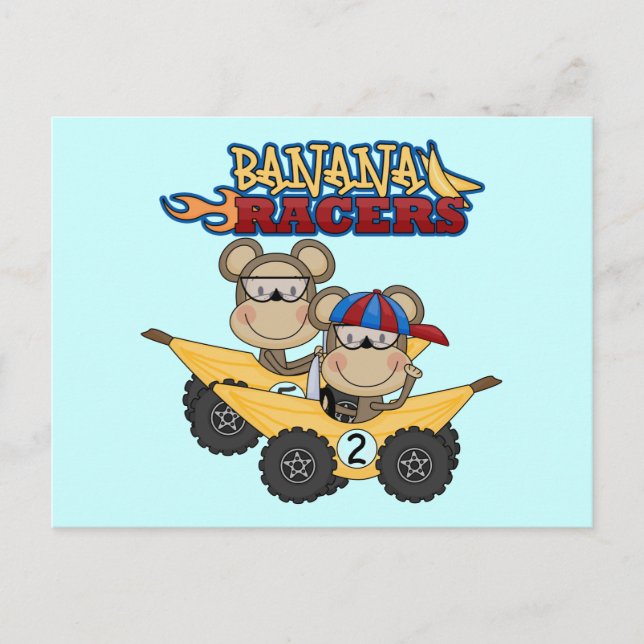 Carte Postale Chemises et cadeaux Banana Racers (Devant)