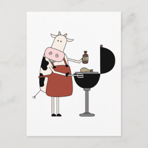 Carte Postale Chemises et cadeaux Barbecue de vache