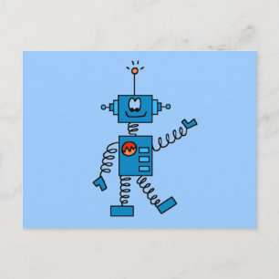 Carte Postale Chemises et cadeaux Blue Robot