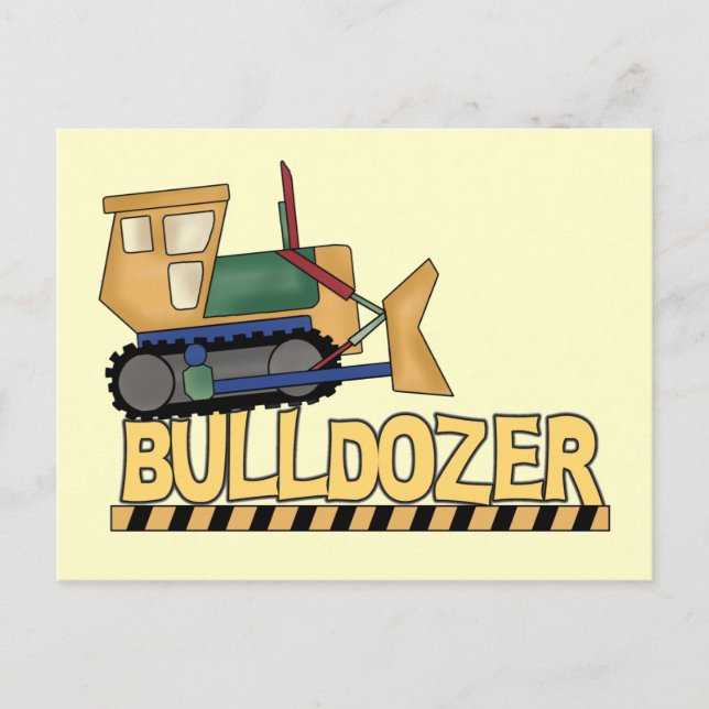 Carte Postale Chemises et cadeaux Bulldozer (Devant)