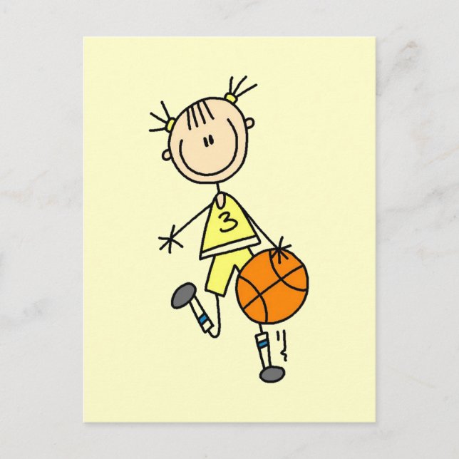 Carte Postale Chemises et cadeaux de basket-ball pour filles en  (Devant)