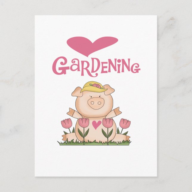 Carte Postale Chemises et cadeaux de jardinage de l'amour du por (Devant)