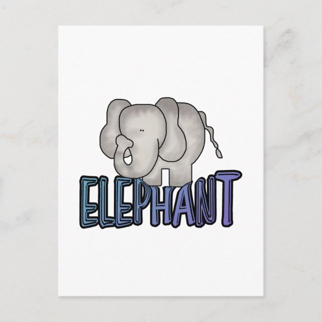 Carte Postale Chemises et Cadeaux Éléphant (Devant)