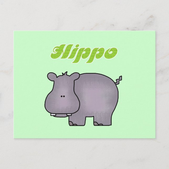 Carte Postale Chemises et cadeaux Hippopotamus (Devant)