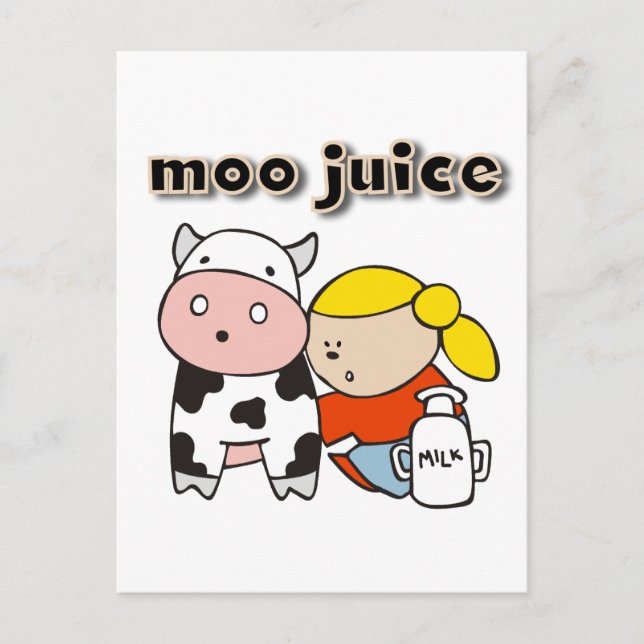 Carte Postale Chemises et cadeaux Moo Juice (Devant)