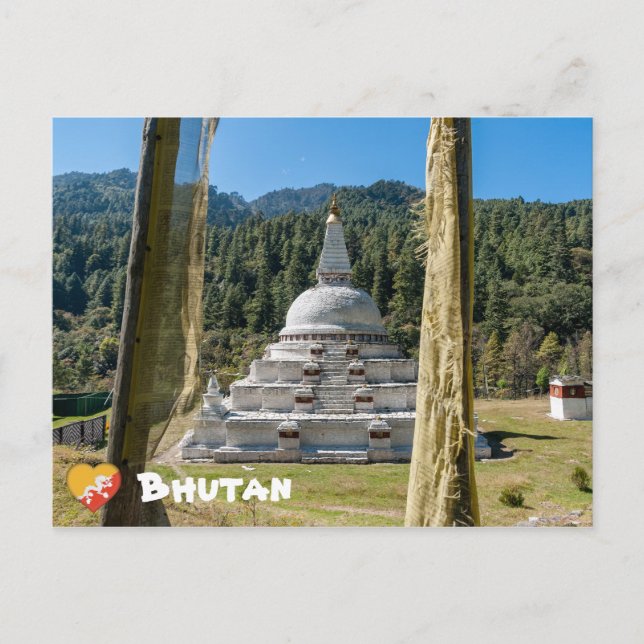 Carte Postale Chendebji Chorten au Bhoutan, Himalaya, Asie (Devant)