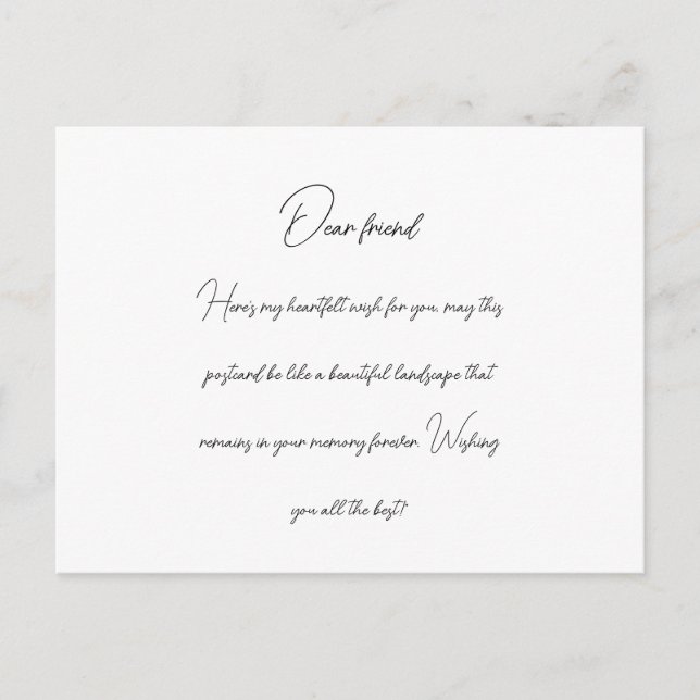 Carte Postale Cher ami (Devant)