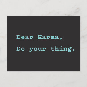 Carte Postale Cher Karma, Faites Votre Chose