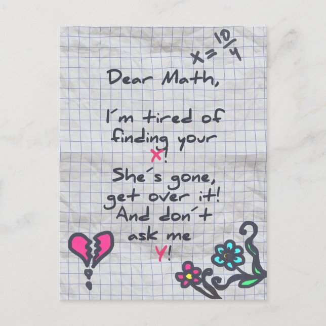 Carte Postale Cher math (Devant)