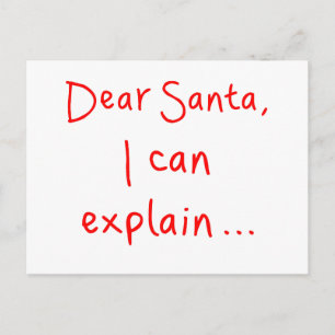 Carte Postale Cher Père Noël, je peux vous expliquer