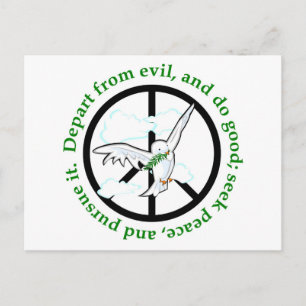 Carte Postale Chercher la paix et la poursuivre le don chrétien