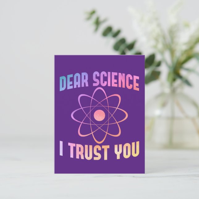 Carte Postale Chère science, je vous fais confiance - Science am (Debout devant)