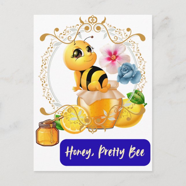 Carte Postale Chéri, Jolie Abeille (Devant)