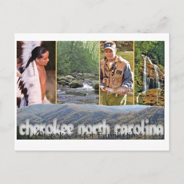 Carte Postale Cherokee NC PostCard (Devant)