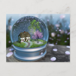 Carte postale Cherry Blossom Globe