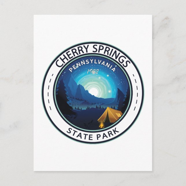 Carte Postale Cherry Springs State Park Pennsylvania Badge (Devant)