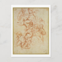 Cherubs, début du 17ème siècle (craie rouge sur pa