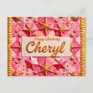 CARTE POSTALE CHERYL~ JOYEUX ANNIVERSAIRE ~